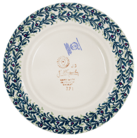 A picture of a Polish Pottery 7.25" Dessert Plate (Dragonfly Delight) | T131S-JZ36 as shown at PolishPotteryOutlet.com/products/7-25-dessert-plate-dragonfly-delight