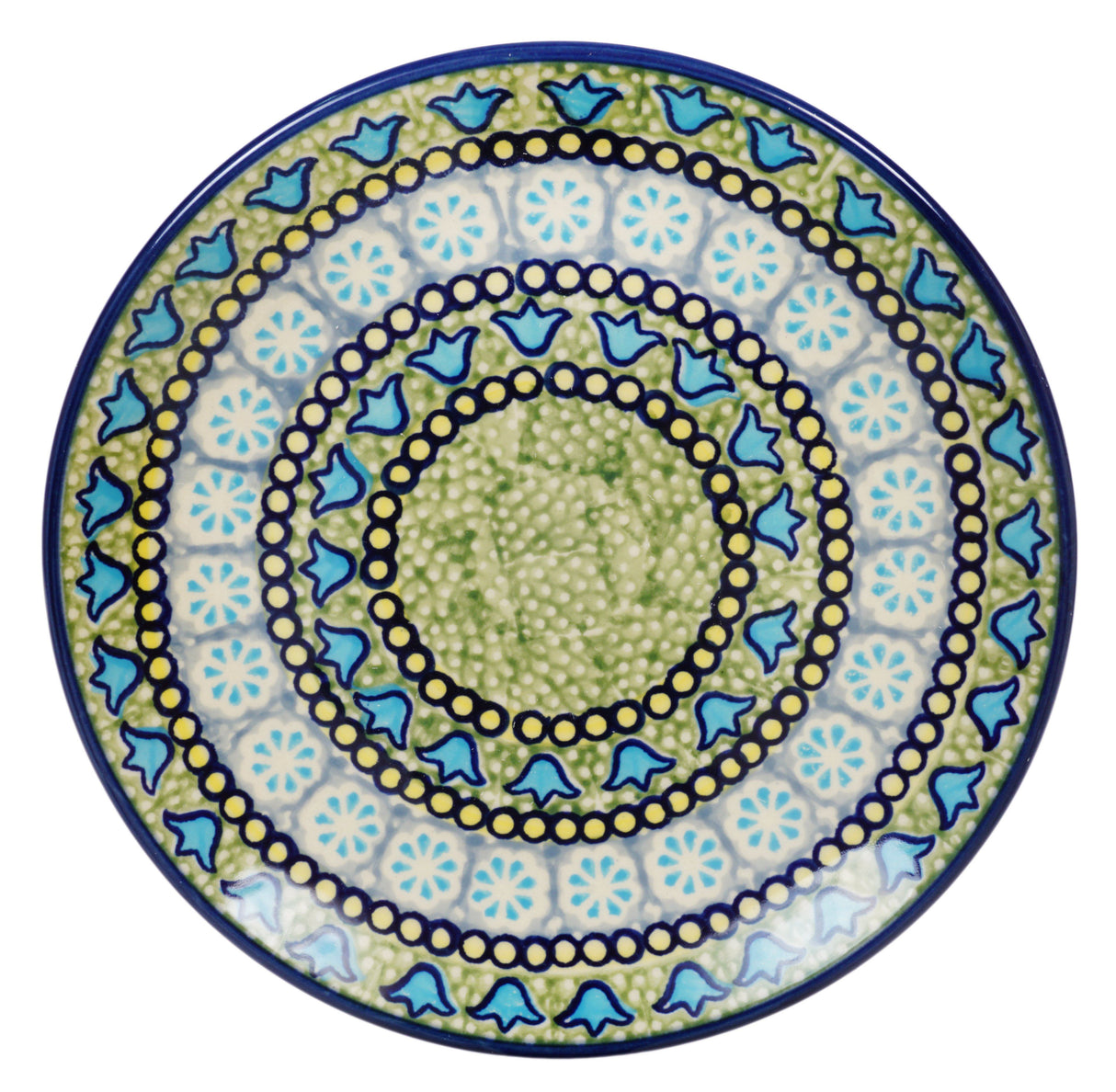 Plate, Round, Dessert, 7.25" in "Blue Bells" by Manufaktura | T131S-KLDN