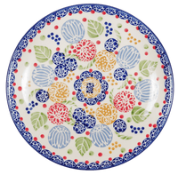 A picture of a Polish Pottery 7.25" Dessert Plate (Balloon Flowers) | T131S-KOKU as shown at PolishPotteryOutlet.com/products/7-25-dessert-plate-balloon-flowers