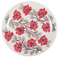 A picture of a Polish Pottery 7.25" Dessert Plate (Evening Blossoms) | T131S-KS01 as shown at PolishPotteryOutlet.com/products/7-25-dessert-plate-evening-blossoms