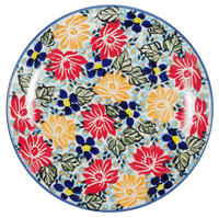 A picture of a Polish Pottery 7.25" Dessert Plate (Evening Bouquet) | T131S-KS02 as shown at PolishPotteryOutlet.com/products/7-25-dessert-plate-evening-bouquet