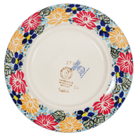 A picture of a Polish Pottery 7.25" Dessert Plate (Evening Bouquet) | T131S-KS02 as shown at PolishPotteryOutlet.com/products/7-25-dessert-plate-evening-bouquet