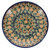 A picture of a Polish Pottery 7.25" Dessert Plate (Perennial Garden) | T131S-LM as shown at PolishPotteryOutlet.com/products/725-dessert-plate-perennial-garden