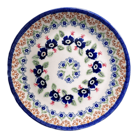 Polish Pottery 7.25" Dessert Plate (Blue Poppy Persuasion) | T131S-P269 Additional Image at PolishPotteryOutlet.com