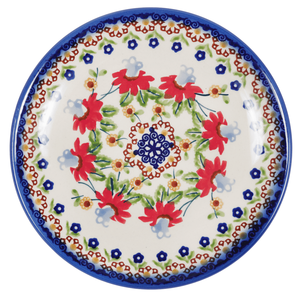 Plate, Round, Dessert, 7.25" in "Mediterranean Blossoms" by Manufaktura | T131S-P274