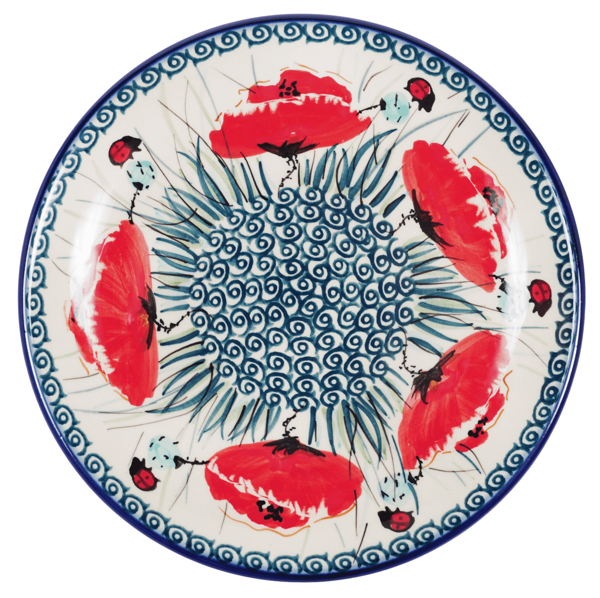 Plate, Round, Dessert, 7.25" in "Poppy Paradise" by Manufaktura | T131S-PD01