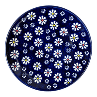 A picture of a Polish Pottery 7.25" Dessert Plate (Midnight Daisies) | T131S-S002 as shown at PolishPotteryOutlet.com/products/7-25-dessert-plate-midnight-daisies-t131s-s002