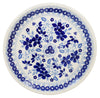 Polish Pottery 7.25" Dessert Plate (Duet in Blue) | T131S-SB01 at PolishPotteryOutlet.com