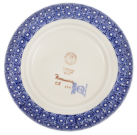 A picture of a Polish Pottery 7.25" Dessert Plate (Duet in White) | T131S-SB06 as shown at PolishPotteryOutlet.com/products/7-25-dessert-plate-duet-in-white