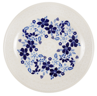 A picture of a Polish Pottery 7.25" Dessert Plate (Duet Blue Wreath) | T131S-SB07 as shown at PolishPotteryOutlet.com/products/7-25-dessert-plate-duet-blue-wreath