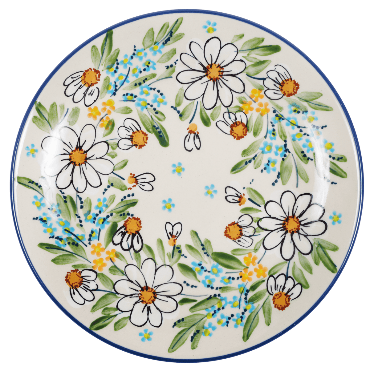 Plate, Round, Dessert, 7.25" in "Daisy Bouquet" by Manufaktura | T131S-TAB3