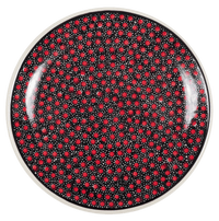 A picture of a Polish Pottery 7.25" Dessert Plate (Scarlet Night) | T131S-WCZR as shown at PolishPotteryOutlet.com/products/7-25-dessert-plate-scarlet-night