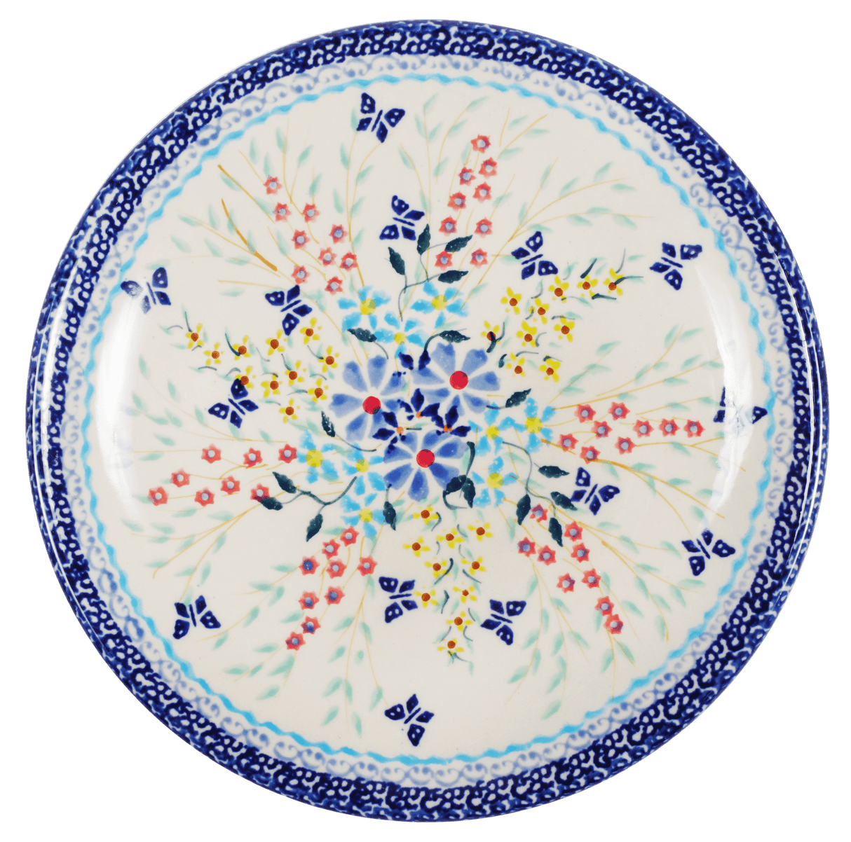 Plate, Round, Dessert, 7.25" in "Butterfly Bounty" by Manufaktura | T131S-WK76