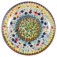 A picture of a Polish Pottery 7.25" Dessert Plate (Sunlit Wildflowers) | T131S-WK77 as shown at PolishPotteryOutlet.com/products/7-25-dessert-plate-sunlit-wildflowers