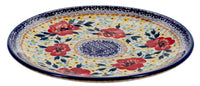 A picture of a Polish Pottery 7.25" Dessert Plate (Brilliant Wreath) | T131S-WK78 as shown at PolishPotteryOutlet.com/products/round-dessert-plate-brilliant-wreath-t131s-wk78