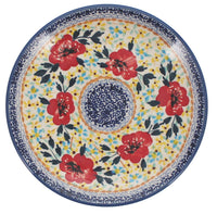 A picture of a Polish Pottery 7.25" Dessert Plate (Brilliant Wreath) | T131S-WK78 as shown at PolishPotteryOutlet.com/products/round-dessert-plate-brilliant-wreath-t131s-wk78