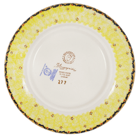 A picture of a Polish Pottery 7.25" Dessert Plate (Blue Violets) | T131S-WK81 as shown at PolishPotteryOutlet.com/products/7-25-dessert-plate-wk81