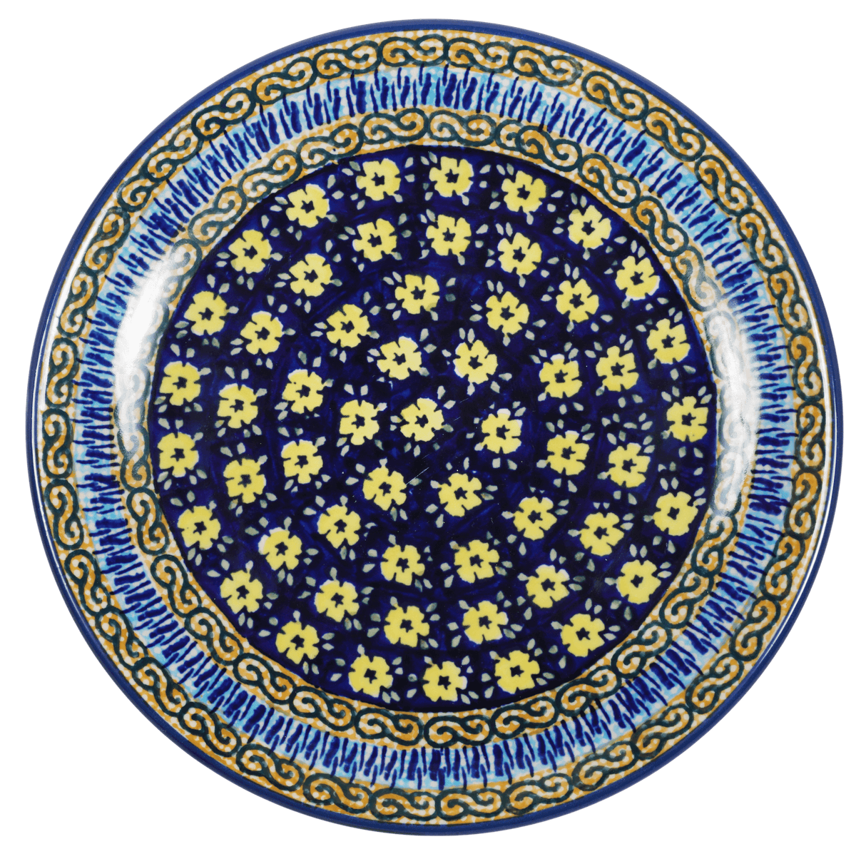 Plate, Round, Dessert, 7.25" in "Floral Formation" by Manufaktura | T131S-WKK