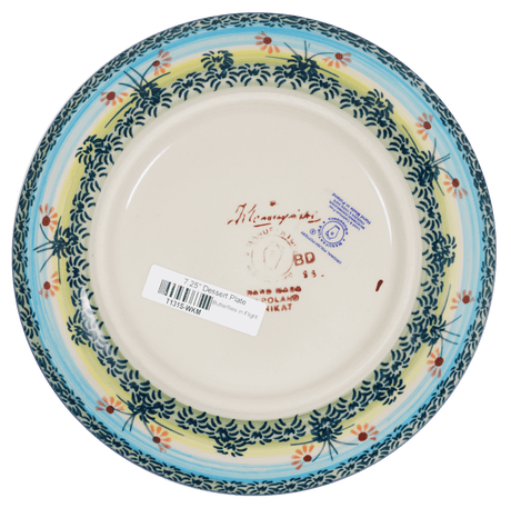 Plate, Round, Dessert, 7.25" in "Butterflies in Flight" by Manufaktura | T131S-WKM