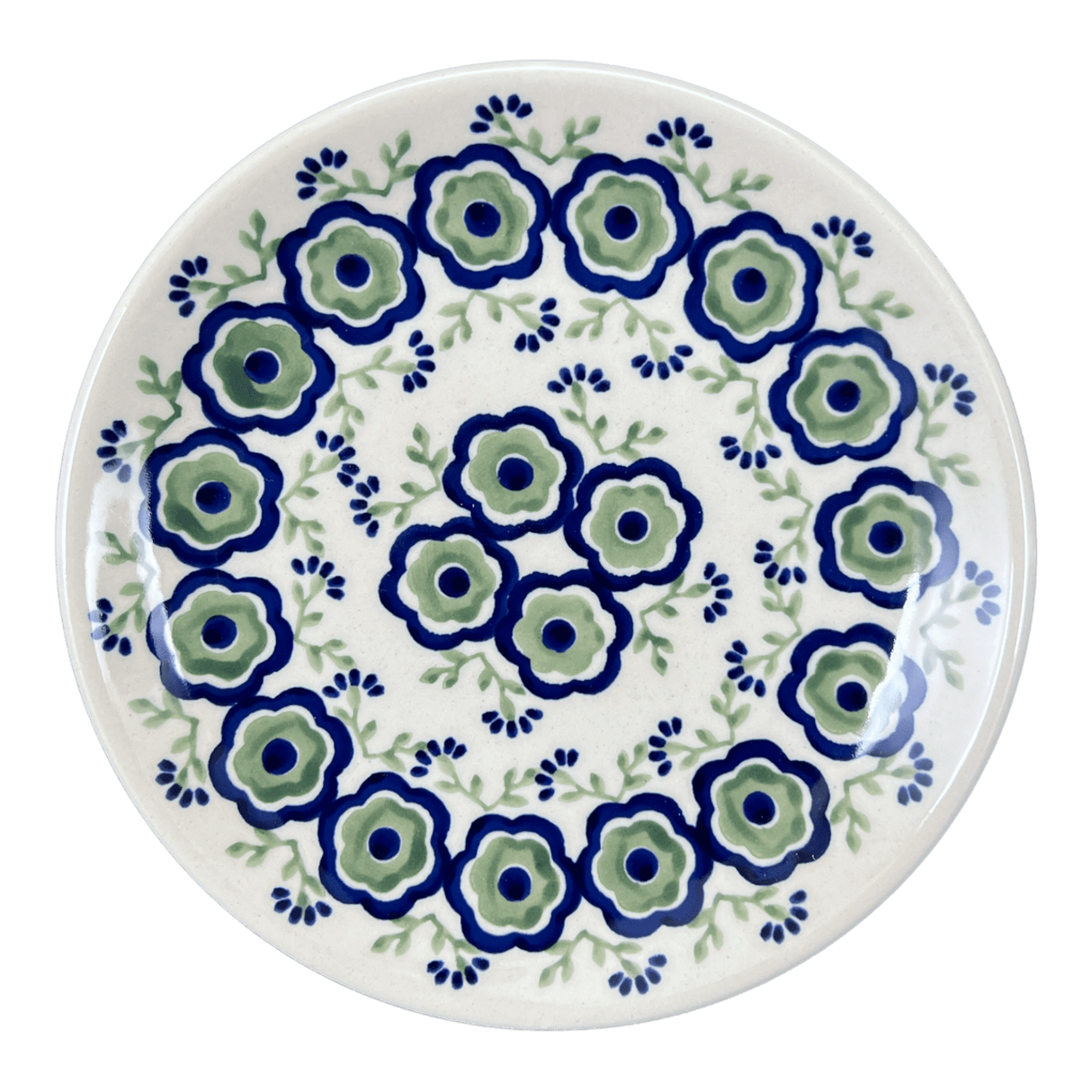 Plate, Round, Dessert, 7.25" in "Green Tea Garden" by Manufaktura | T131T-14