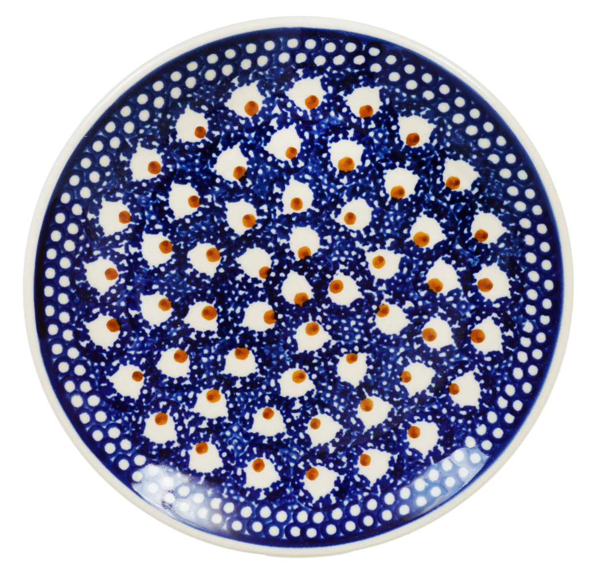 Plate, Round, Dessert, 7.25" in "Blue Plume" by Manufaktura | T131T-5