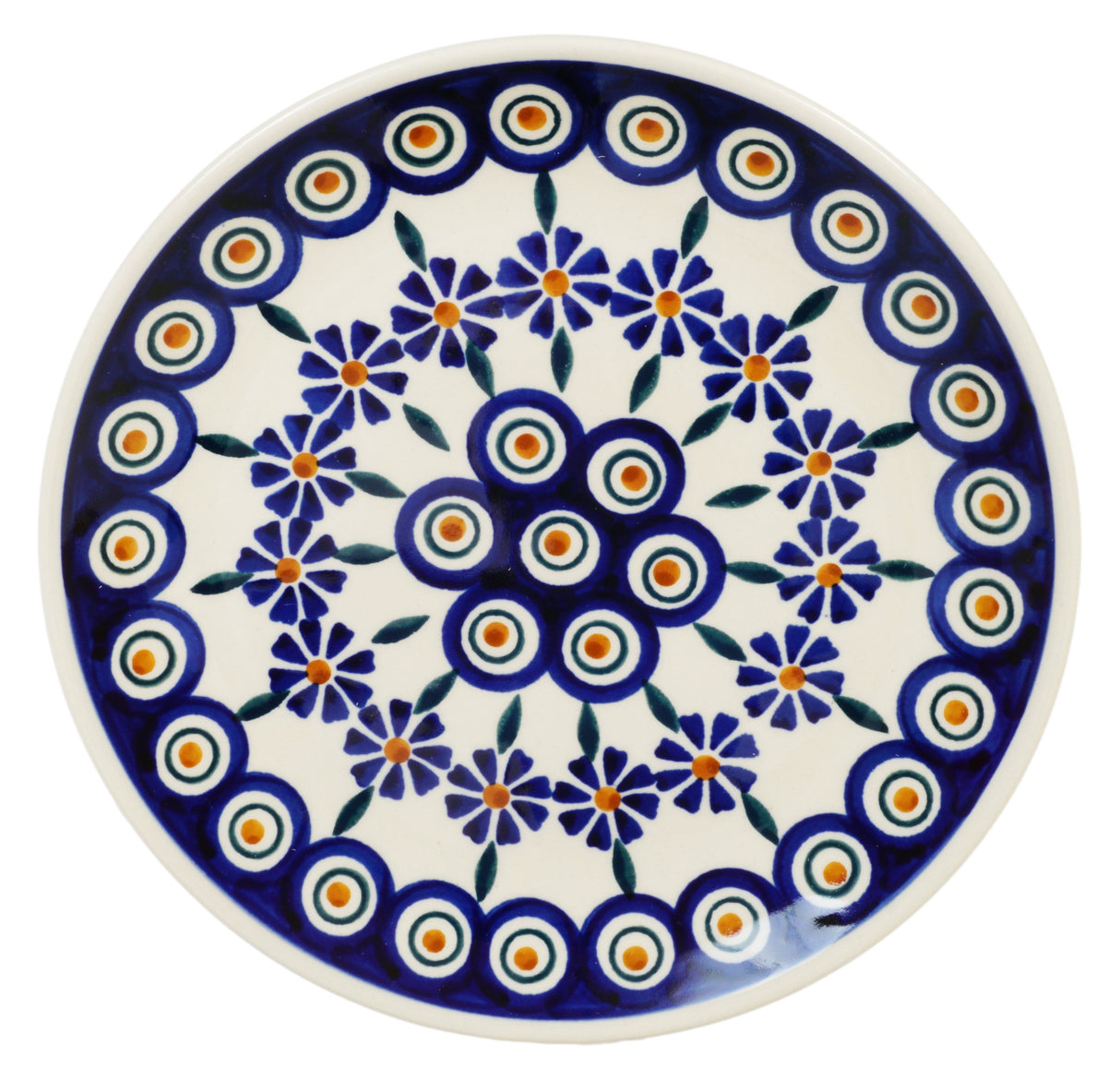 Plate, Round, Dessert, 7.25" in "Floral Peacock" by Manufaktura | T131T-54KK