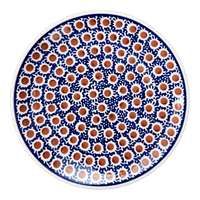 A picture of a Polish Pottery 7.25" Dessert Plate (Chocolate Drop) | T131T-55 as shown at PolishPotteryOutlet.com/products/7-25-dessert-plate-chocolate-drop-t131t-55