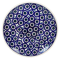 A picture of a Polish Pottery 7.25" Dessert Plate (Eyes Wide Open) | T131T-58 as shown at PolishPotteryOutlet.com/products/725-dessert-plate-eyes-wide-open