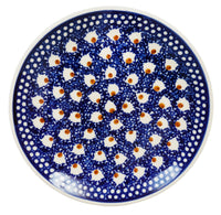 A picture of a Polish Pottery 7.25" Dessert Plate (Blue Plume) | T131T-5 as shown at PolishPotteryOutlet.com/products/725-dessert-plate-blue-plume