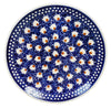 Polish Pottery 7.25" Dessert Plate (Blue Plume) | T131T-5 at PolishPotteryOutlet.com