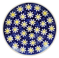 A picture of a Polish Pottery 7.25" Dessert Plate (Mornin' Daisy) | T131T-AM as shown at PolishPotteryOutlet.com/products/725-dessert-plate-mornin-daisy