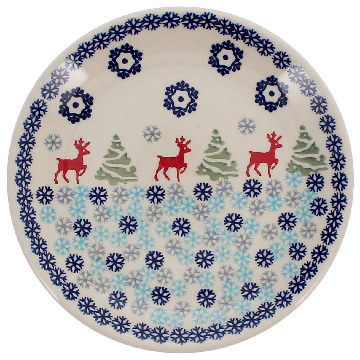 Plate, Round, Dessert, 7.25" in "Reindeer Games" by Manufaktura | T131T-BL07