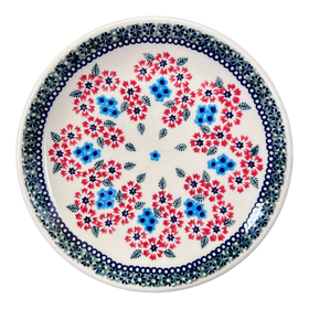 Polish Pottery 7.25" Dessert Plate (Floral Symmetry) | T131T-DH18 Additional Image at PolishPotteryOutlet.com