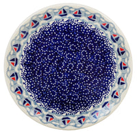 A picture of a Polish Pottery 7.25" Dessert Plate (Smooth Sailing) | T131T-DPMA as shown at PolishPotteryOutlet.com/products/7-25-dessert-plate-smooth-sailing