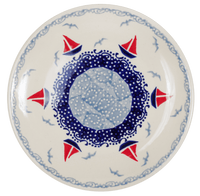 A picture of a Polish Pottery 7.25" Dessert Plate (Smooth Seas) | T131T-DPML as shown at PolishPotteryOutlet.com/products/7-25-dessert-plate-smooth-seas