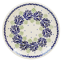 A picture of a Polish Pottery 7.25" Dessert Plate (Splash of Blue) | T131T-DPPZ as shown at PolishPotteryOutlet.com/products/725-dessert-plate-splash-of-blue