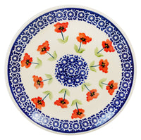 A picture of a Polish Pottery 7.25" Dessert Plate (Poppy Garden) | T131T-EJ01 as shown at PolishPotteryOutlet.com/products/7-25-dessert-plate-poppy-garden-1