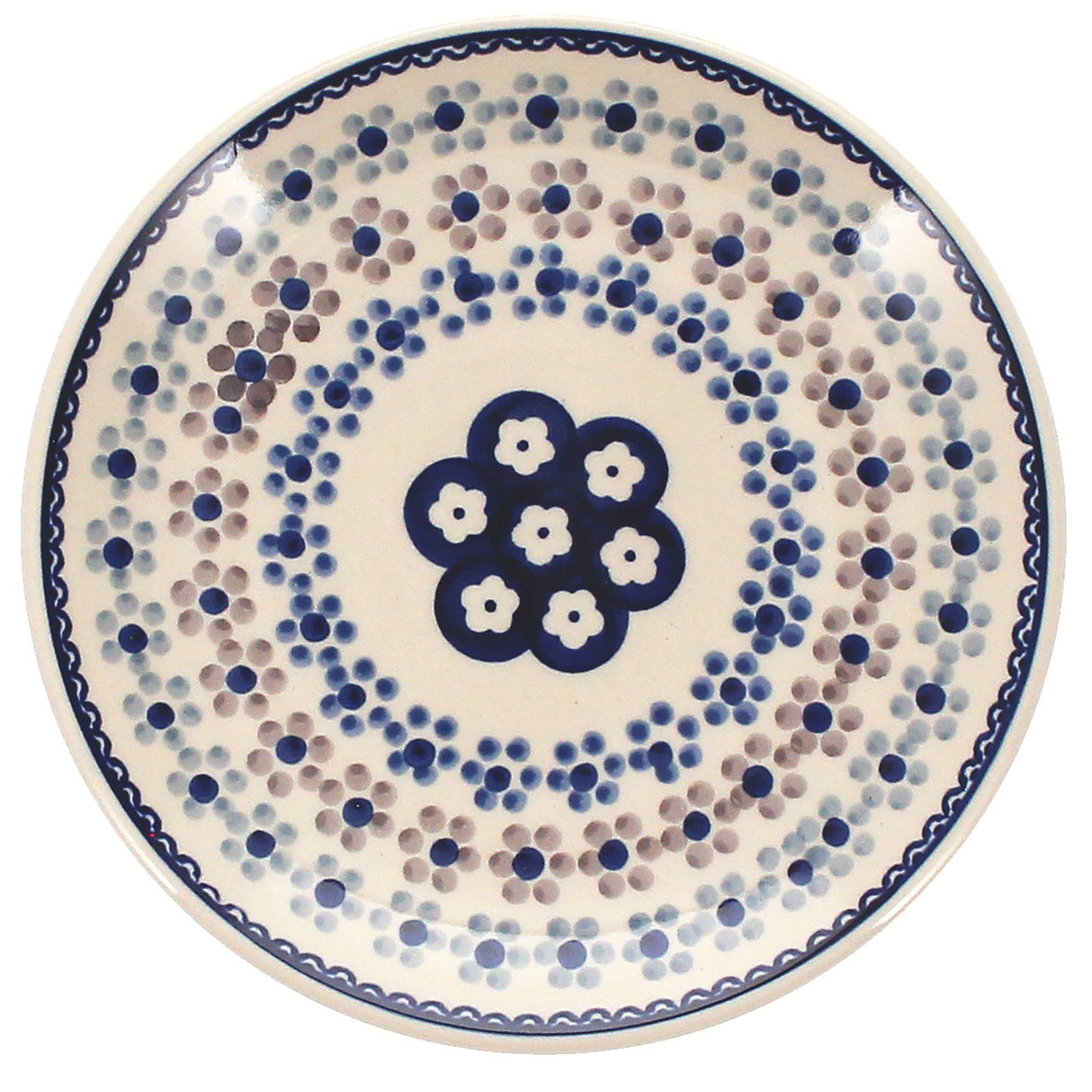 Plate, Round, Dessert, 7.25" in "Floral Chain" by Manufaktura | T131T-EO37