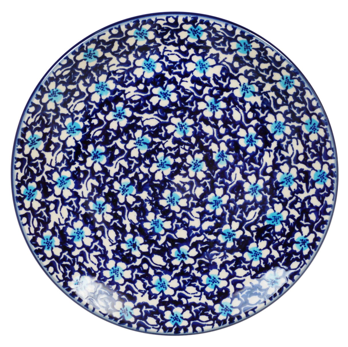 Plate, Round, Dessert, 7.25" in "Blue on Blue" by Manufaktura | T131T-J109