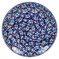 A picture of a Polish Pottery 7.25" Dessert Plate (Blue on Blue) | T131T-J109 as shown at PolishPotteryOutlet.com/products/725-dessert-plate-blue-on-blue