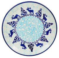 A picture of a Polish Pottery 7.25" Dessert Plate (Peaceful Season) | T131T-JG24 as shown at PolishPotteryOutlet.com/products/725-dessert-plate-peaceful-season