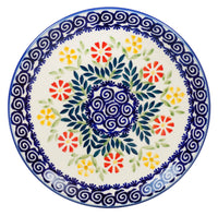 A picture of a Polish Pottery 7.25" Dessert Plate (Flower Power) | T131T-JS14 as shown at PolishPotteryOutlet.com/products/725-dessert-plate-flower-power