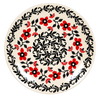 Polish Pottery 7.25" Dessert Plate (Scarlet Garden) | T131T-KK01 at PolishPotteryOutlet.com