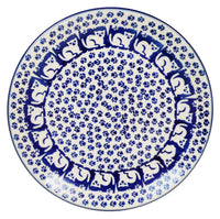 A picture of a Polish Pottery 7.25" Dessert Plate (Kitty Cat Path) | T131T-KOT6 as shown at PolishPotteryOutlet.com/products/7-25-dessert-plate-kitty-cat-path