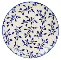 A picture of a Polish Pottery 7.25" Dessert Plate (Blue Spray) | T131T-LISK as shown at PolishPotteryOutlet.com/products/725-dessert-plate-blue-spray