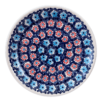 A picture of a Polish Pottery 7.25" Dessert Plate (Daisy Circle) | T131T-MS01 as shown at PolishPotteryOutlet.com/products/7-25-dessert-plate-ms01-t131t-ms01