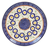 A picture of a Polish Pottery 7.25" Dessert Plate (Mums the Word) | T131T-P178 as shown at PolishPotteryOutlet.com/products/725-dessert-plate-mums-the-word