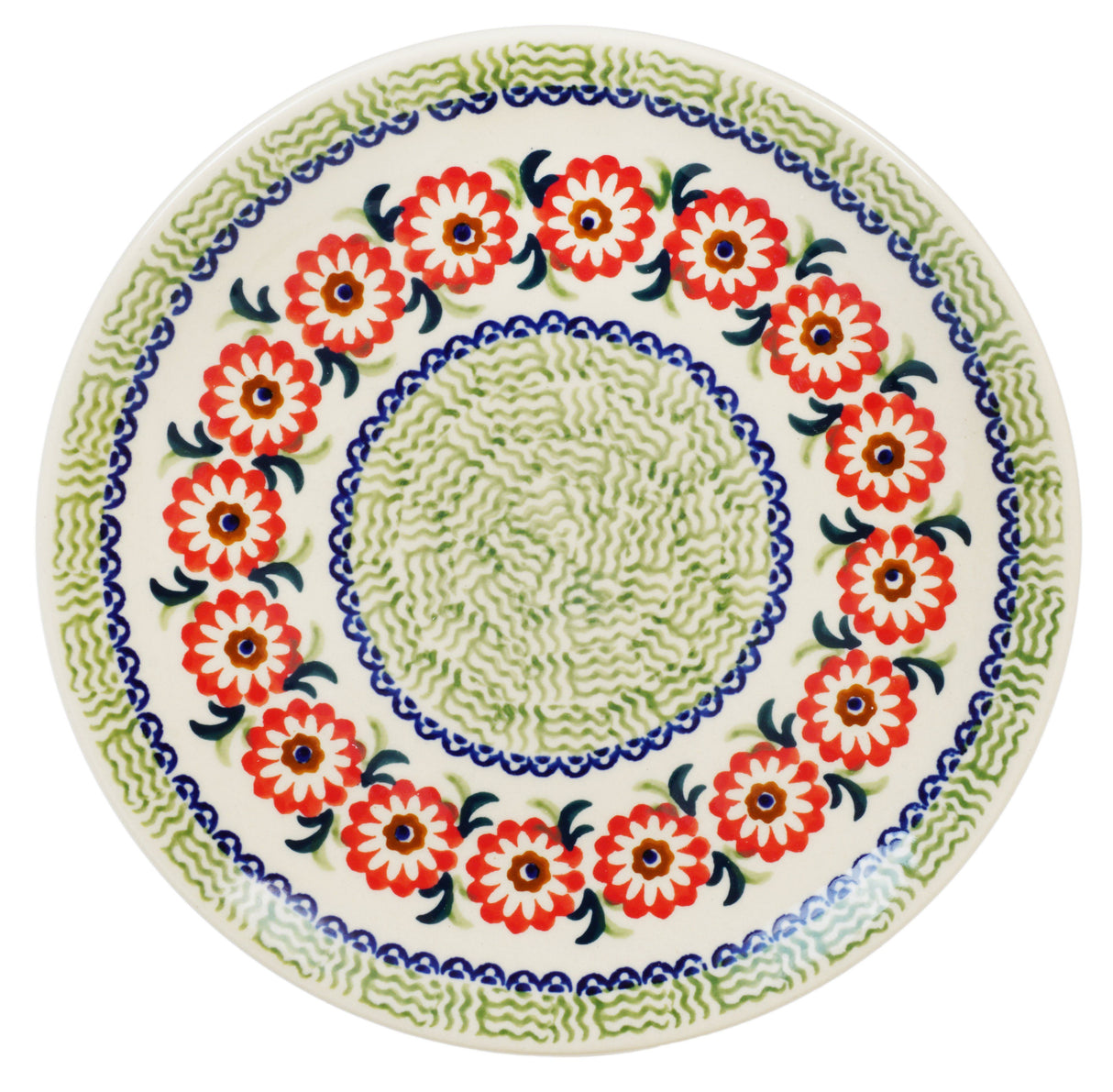 Plate, Round, Dessert, 7.25" in "Woven Reds" by Manufaktura | T131T-P181