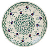Polish Pottery 7.25" Dessert Plate (Woven Pansies) | T131T-RV at PolishPotteryOutlet.com