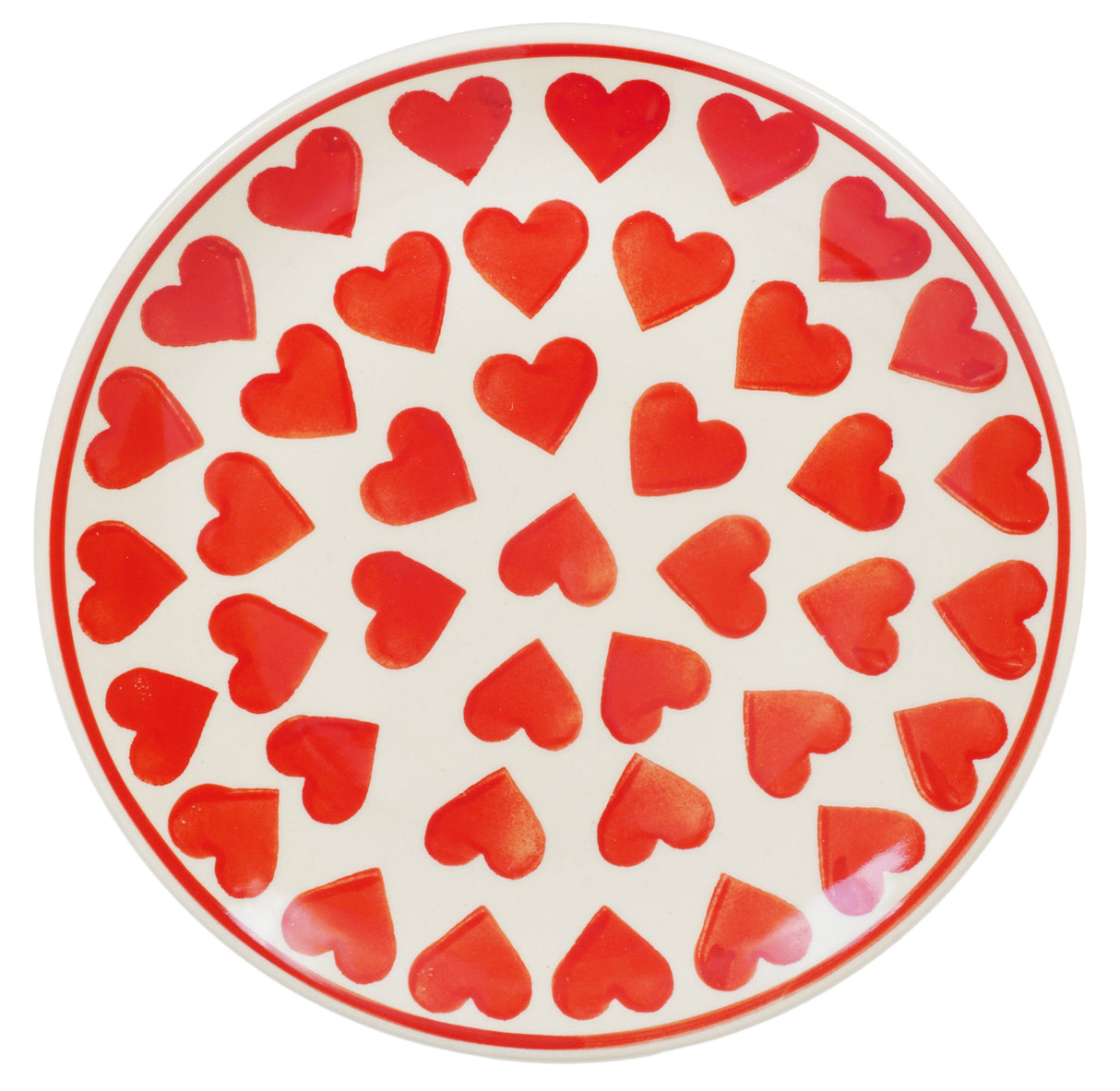 Plate, Round, Dessert, 7.25" in "Whole Hearted Red" by Manufaktura | T131T-SEDC